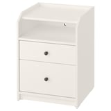 HAUGA Commode à 2 tiroirs, blanc, 19 5/8x18 1/8x26 3/4 "