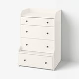 HAUGA Commode à 4 tiroirs, blanc, 27 1/2x41 "