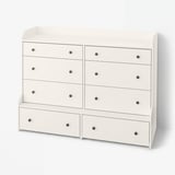 HAUGA Commode à 8 tiroirs, blanc, 54 3/8x41 "