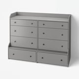 HAUGA Commode à 8 tiroirs, gris, 54 3/8x41 "