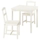 HAUGA / HAUGA Table et 2 chaises, blanc/blanc, 29 1/8x29 1/8 "