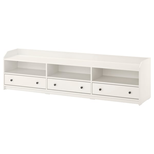 HAUGA Meuble télé, blanc, 81 1/8x17 7/8x21 1/8 "