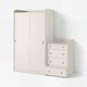 HAUGA Rangement avec tiroirs, blanc, 74x21 5/8x78 3/8 "