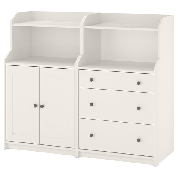 HAUGA Rangement, blanc, 54 3/4x18 1/8x45 5/8 "