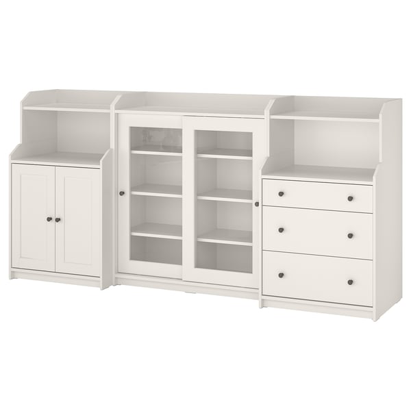 HAUGA Rangement, blanc, 96 1/8x18 1/8x45 5/8 "