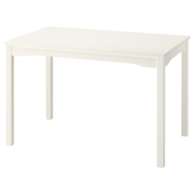HAUGA Table, blanc/bouleau plaqué, 46 1/2x29 1/8 "