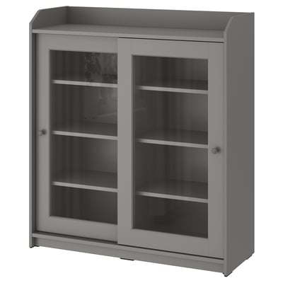 HAUGA Vitrine, gris, 41 3/8x45 5/8 "