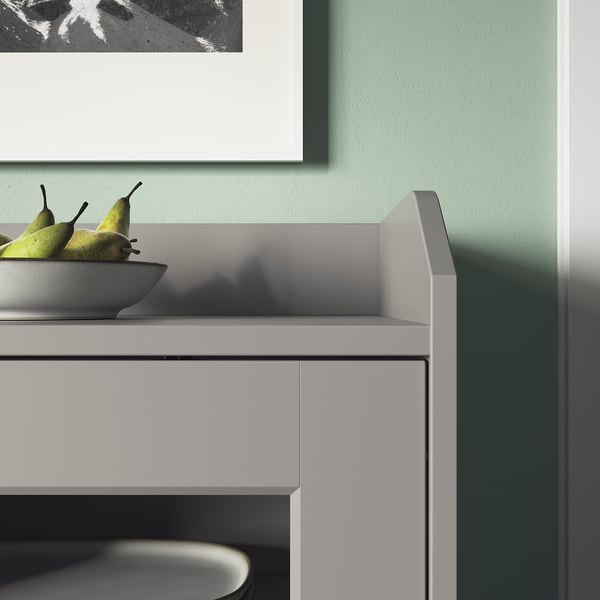HAUGA Vitrine, gris, 41 3/8x45 5/8 "
