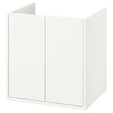 HAVBÄCK Meuble-lavabo à portes, blanc, 24x21x25 1/8 "