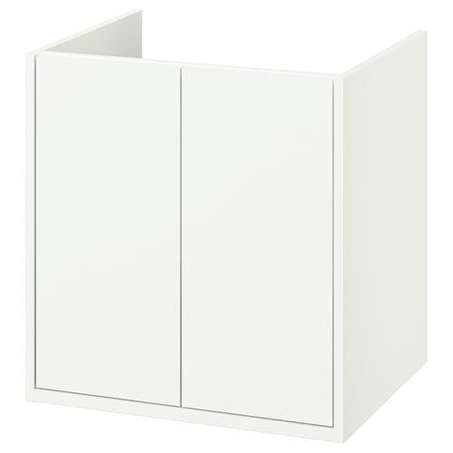 HAVBÄCK Meuble-lavabo à portes, blanc, 24x21x25 1/8 "
