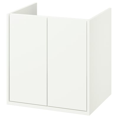 HAVBÄCK Meuble-lavabo à portes, blanc, 24x21x25 1/8 "