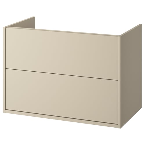 HAVBÄCK Meuble-lavabo à tiroirs, beige, 36x21x25 1/8 "