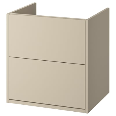 HAVBÄCK Meuble-lavabo à tiroirs, beige, 24x21x25 1/8 "