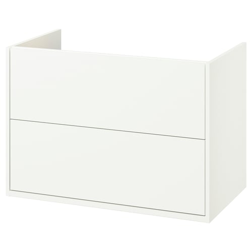 HAVBÄCK Meuble-lavabo à tiroirs, blanc, 36x21x25 1/8 "