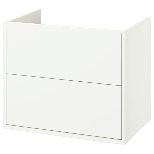 HAVBÄCK Meuble-lavabo à tiroirs, blanc, 30x21x25 1/8 "