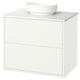 HAVBÄCK / VINDELÄLVEN Meuble sdb avec tiroirs/lavabo, blanc/blanc marbré, 31x21 1/2x30 5/8 "