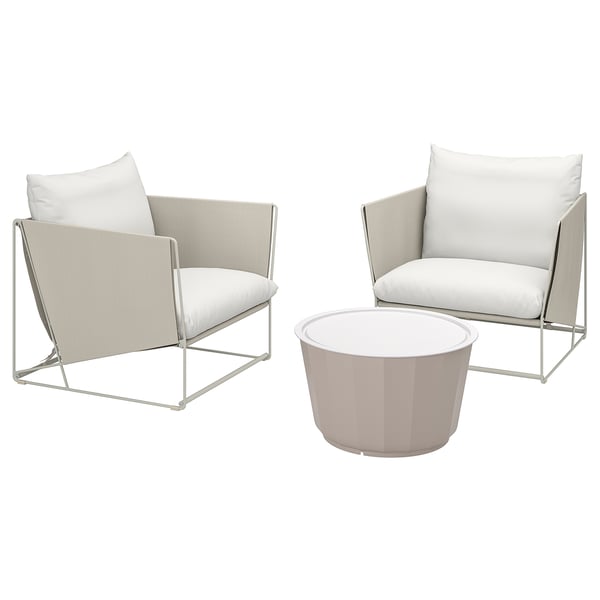 HAVSTEN / LÅGASKÄR Ensemble 2 places, extérieur, beige/beige