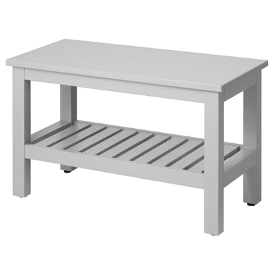 HEMNES Banc, gris, 32 5/8 "