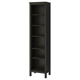 HEMNES Bibliothèque, brun-noir, 19 1/4x77 1/2 "