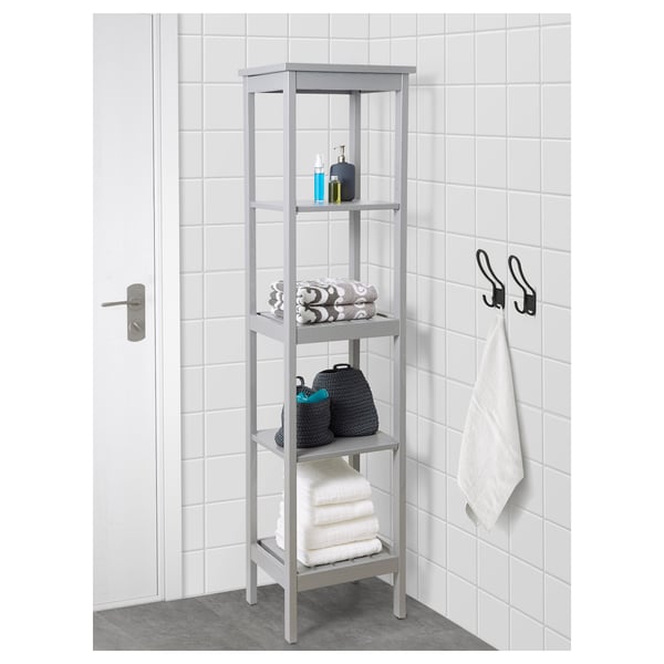 HEMNES Étagère, gris, 16 1/2x67 3/4 "