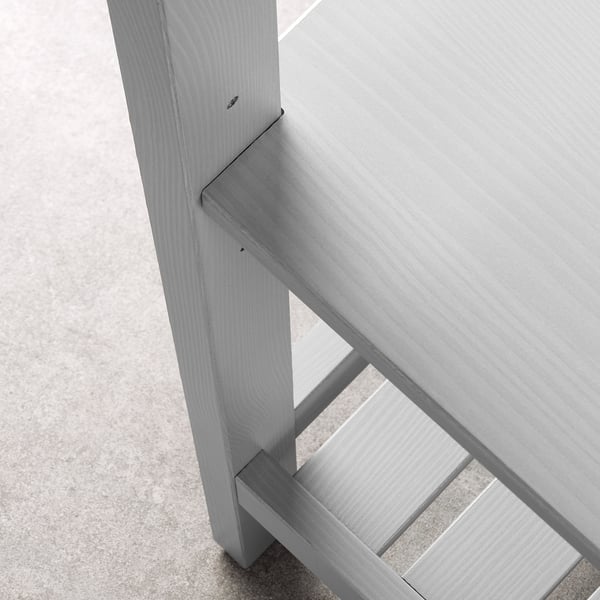 HEMNES Étagère, gris, 16 1/2x67 3/4 "