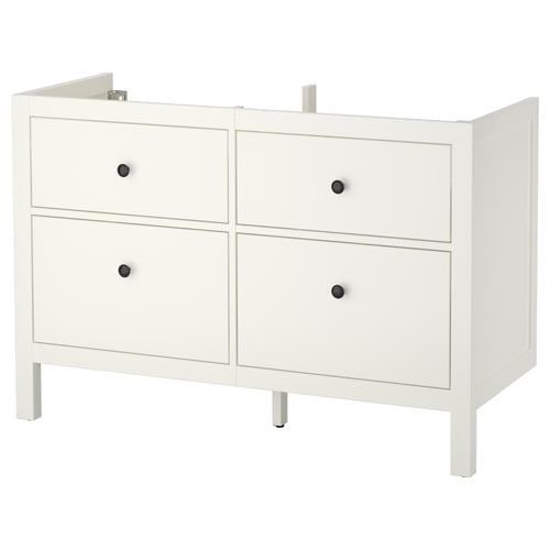 HEMNES Meuble-lavabo à tiroirs, blanc, 48x32 3/8 "