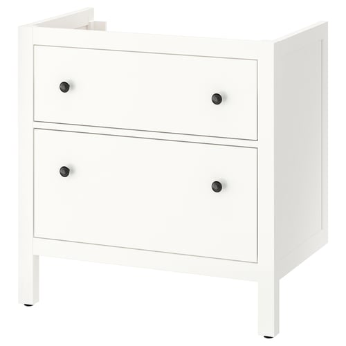 HEMNES Meuble-lavabo à tiroirs, blanc, 30x32 3/8 "