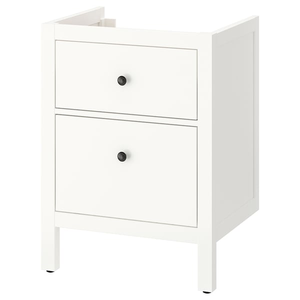 HEMNES Meuble-lavabo à tiroirs, blanc, 24x32 3/8 "