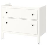 HEMNES Meuble-lavabo à tiroirs, blanc, 36x32 3/8 "