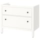 HEMNES Meuble-lavabo à tiroirs, blanc, 36x32 3/8 "