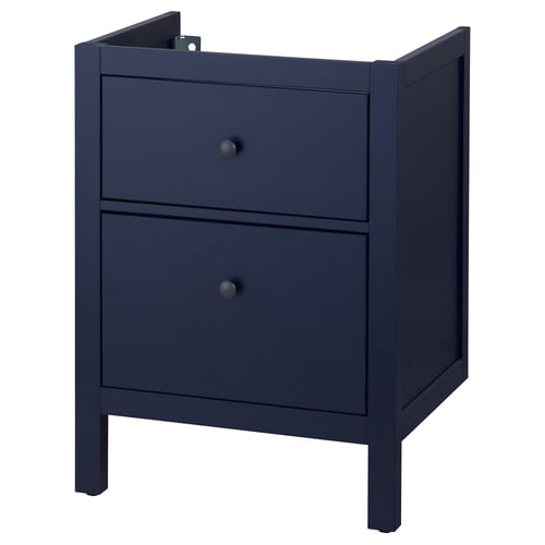 HEMNES Meuble-lavabo à tiroirs, bleu, 24x32 3/8 "