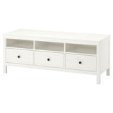 HEMNES Meuble télé, teinté blanc, 58 1/4x18 1/2x22 1/2 "