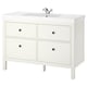 HEMNES / ORRSJÖN Meuble sdb avec tiroirs/lavabo, blanc, 49x21 3/4x34 7/8 "