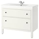 HEMNES / ORRSJÖN Meuble sdb avec tiroirs/lavabo, blanc, 37x21 3/4x34 7/8 "