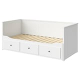 HEMNES Structure lit d'appoint à 3 tiroirs, blanc, 1 place