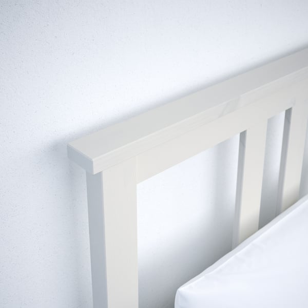 HEMNES Structure lit, teinté blanc, 1 place