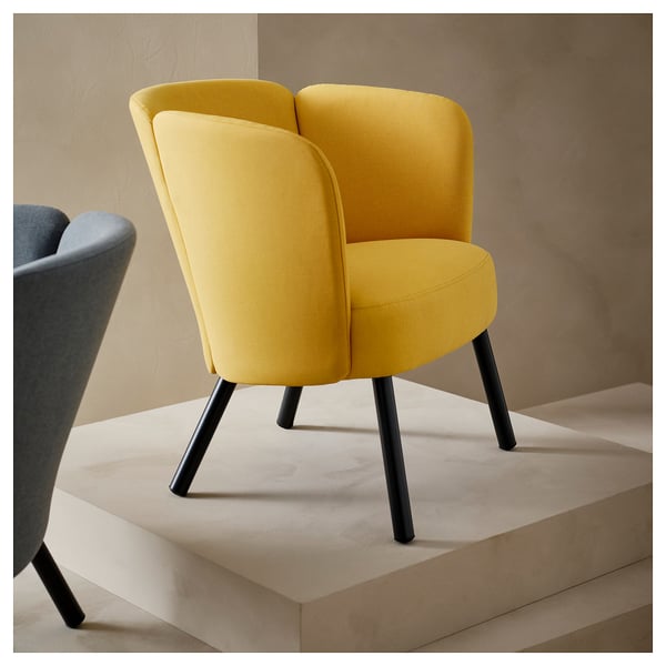 HERRÅKRA Fauteuil, Diseröd jaune foncé