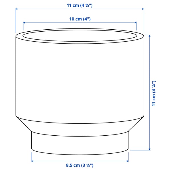 HONUNGSPALM Cache-pot, intérieur/extérieur/beige, 3 ½ "
