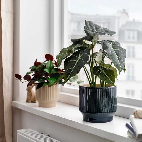 HONUNGSPALM Cache-pot, intérieur/extérieur/bleu, 4 ¾ "
