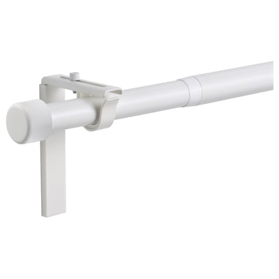 HUGAD Ens. tringle à rideaux, console mur/plafond/avec embouts blanc, 47 ¼-82 ¾ "