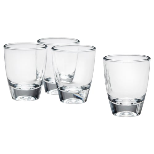 HUMLAFISK Verre à vodka, verre clair, 1 oz