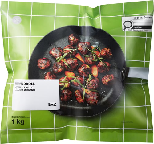 HUVUDROLL Boulettes aux légumes, surgelé, 2 lb 3 oz