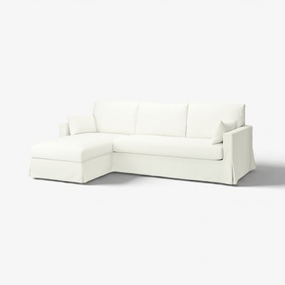 HYLTARP Canapé et méridienne, gauche, Hallarp blanc