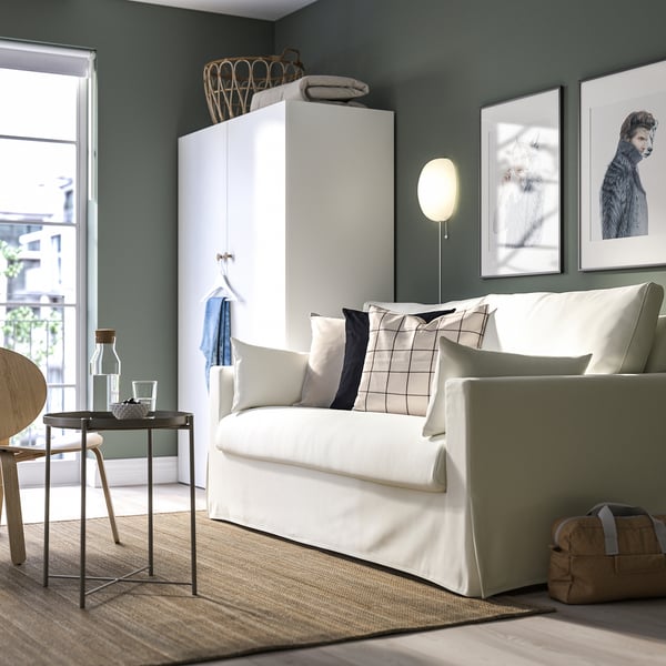 HYLTARP Causeuse-lit, Hallarp blanc