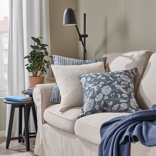 IDALINNEA Housse de coussin, bleu gris foncé, 20x20 "