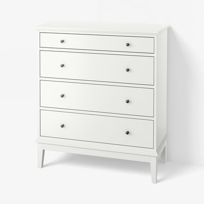 IDANÄS Commode à 4 tiroirs, blanc, 41x19 5/8x46 1/2 "