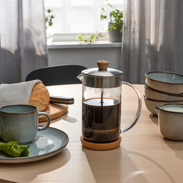 IKEA 365+ Cafetière/théière, verre clair/acier inox, 34 oz