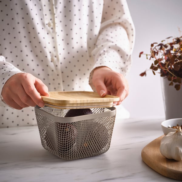 IKEA 365+ Panier pour aliments, métal/gris-brun clair, 5 1/2x5 1/2x3 7/8 "