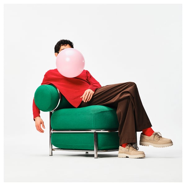 IKEA PS 2026 Fauteuil, av siège/dossier gonflables/Knäbäck vert vif