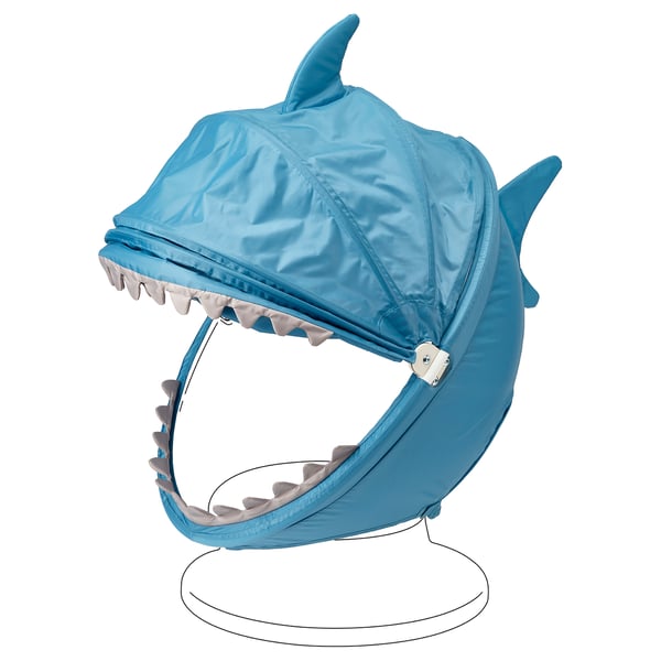 IKEA PS LÖMSK Housse fauteuil pivotant enfants, bleu/requin